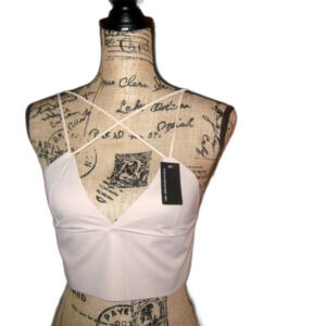 Youmita Large Rosedust Laser Cut Bralette NWT